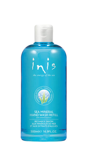 Inis front packaging refill bottle showing size and ocean-fresh benefit