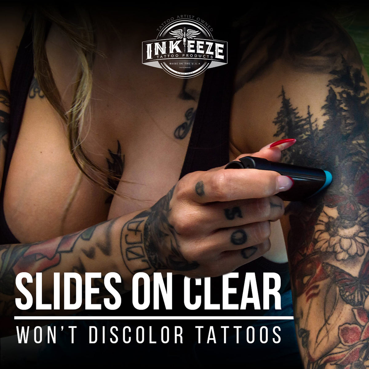 INK-EEZE poolside use illustrating water resistance and active lifestyle suitability