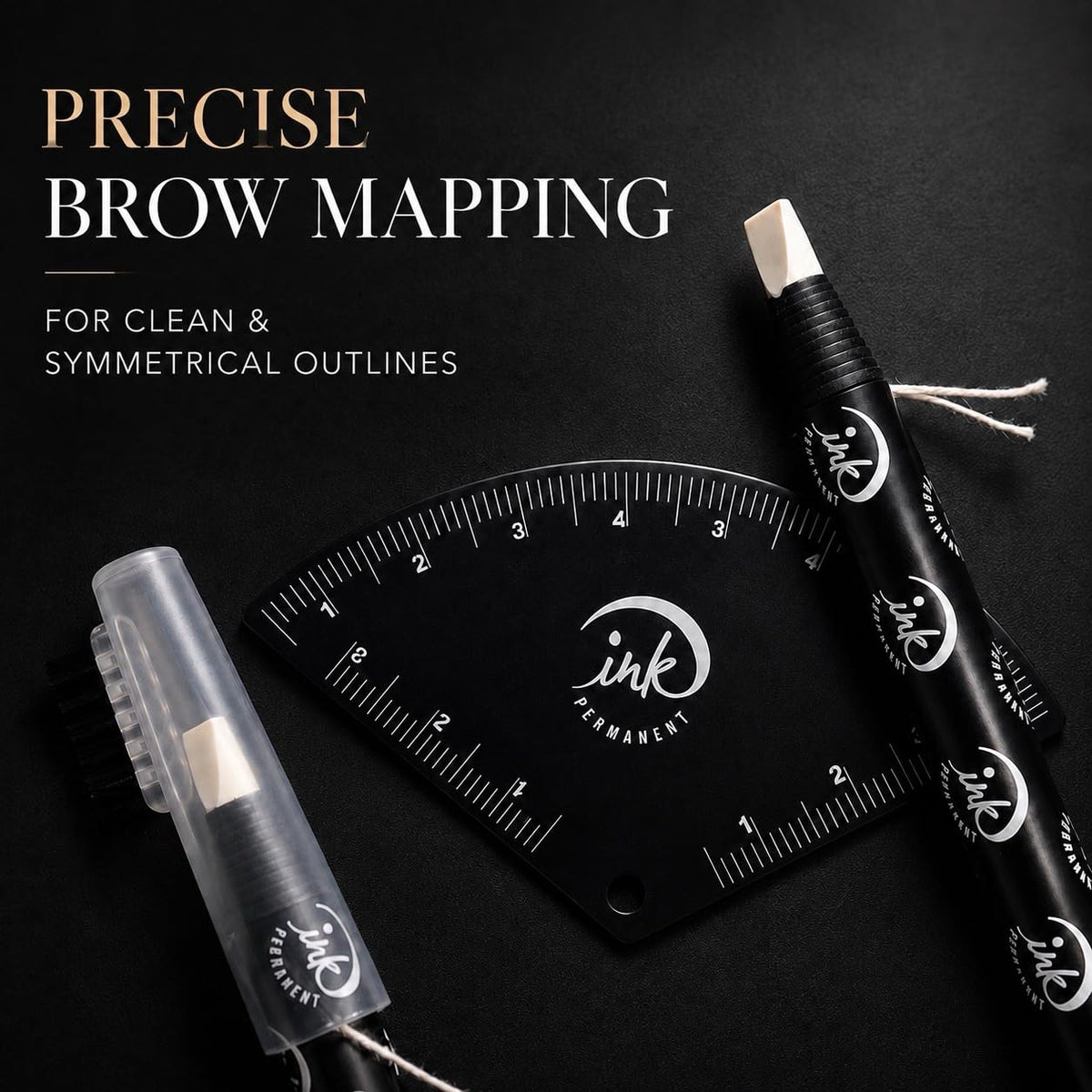 Ink Permanent close-up of laser-engraved scale on ruler for precise measurements and repeatability
