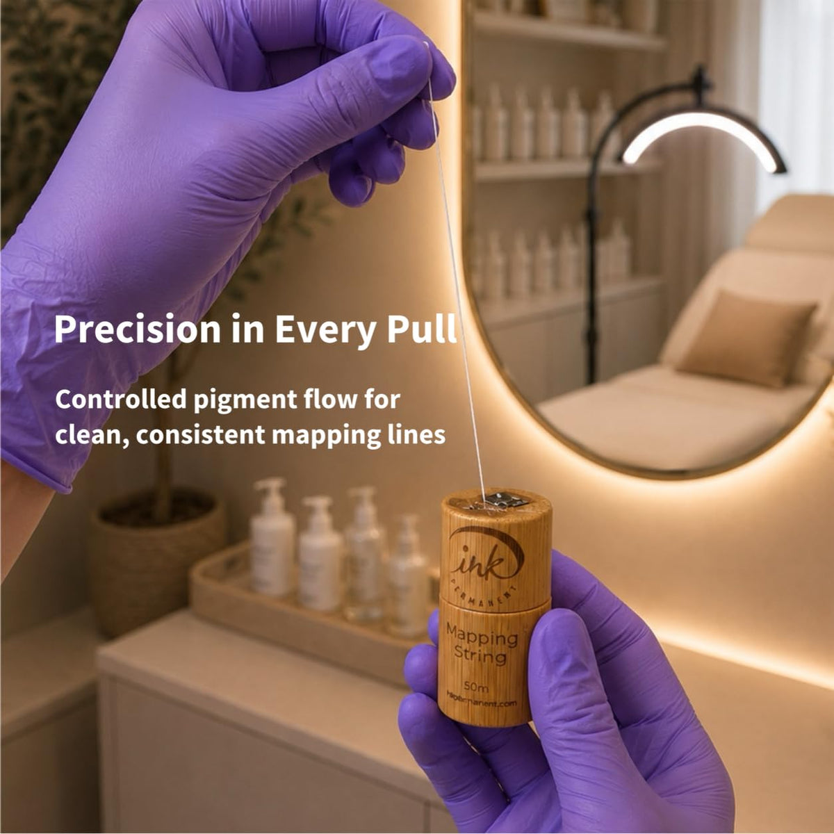 Ink Permanent in a brow studio setup showing professional workflow advantage