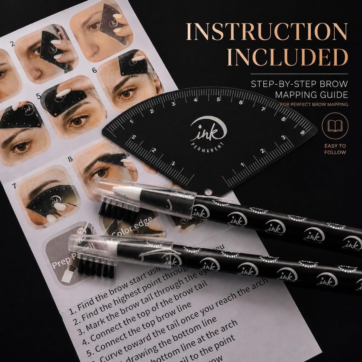 Ink Permanent detail of white peeling pencils with visible clean tip demonstrating hygienic advantage