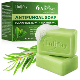Inlifay front packaging showing two antifungal bars and benefits