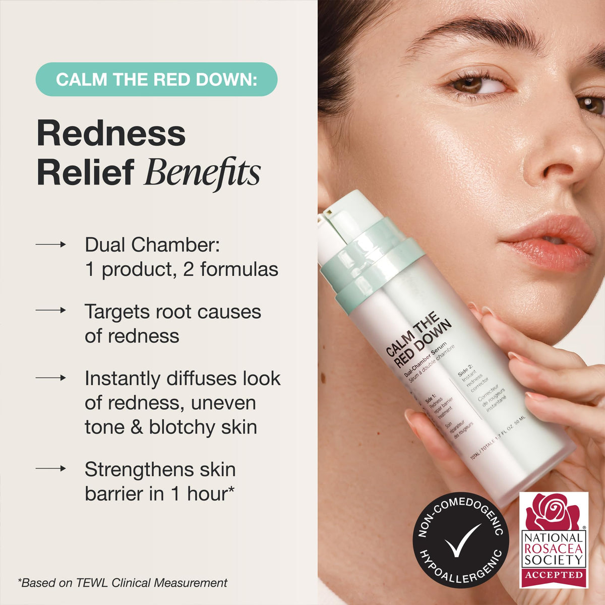 Innbeauty Project application demo on forehead showing immediate redness evening