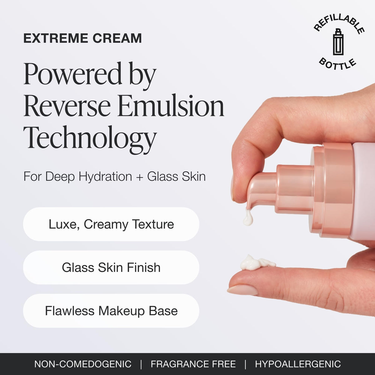Innbeauty Project cream applied on skin demonstrating smooth finish benefit: primes under makeup