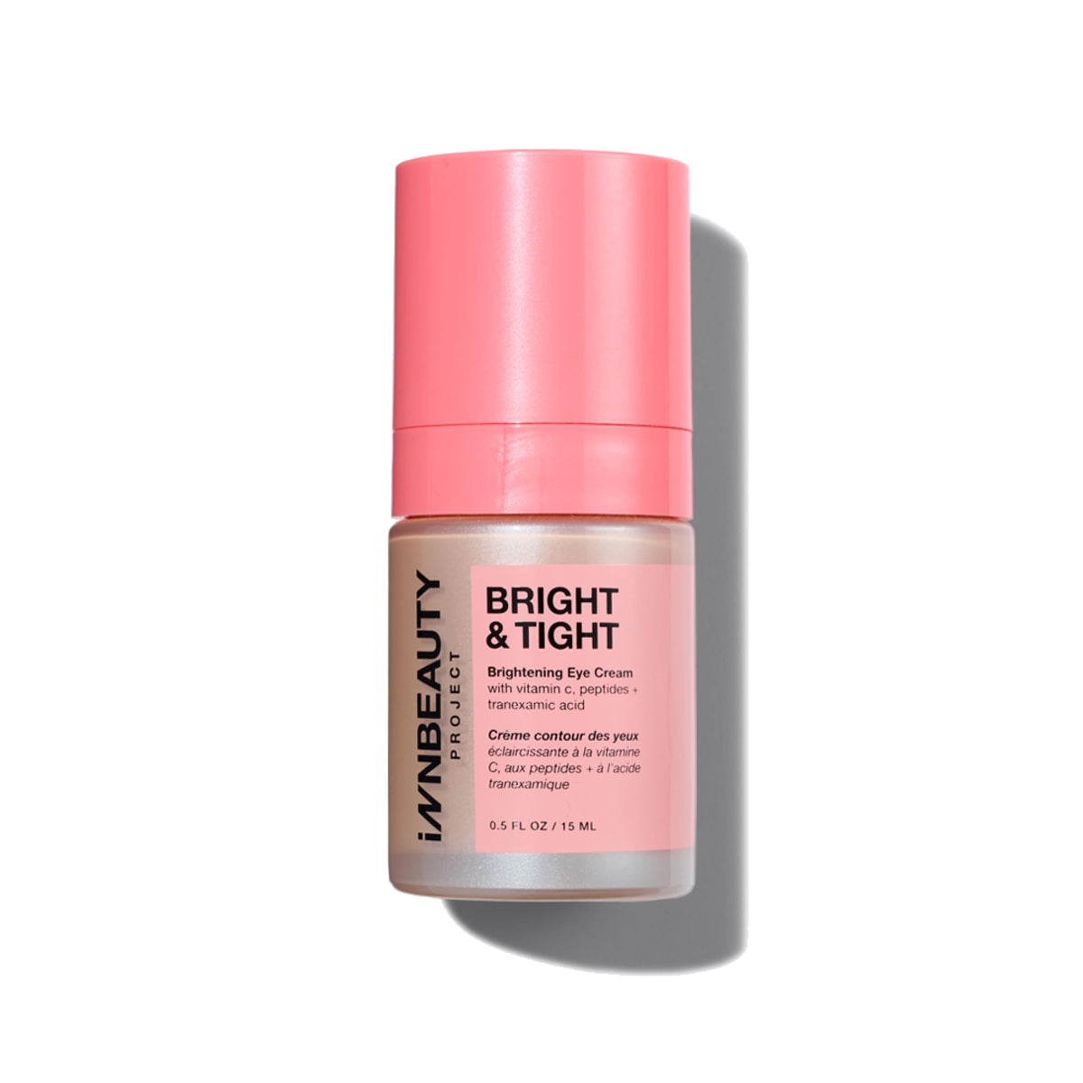Innbeauty Project front packaging showing compact 0.5 oz pump and benefits