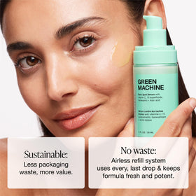 Innbeauty Project refill inserted into reusable bottle for easy use