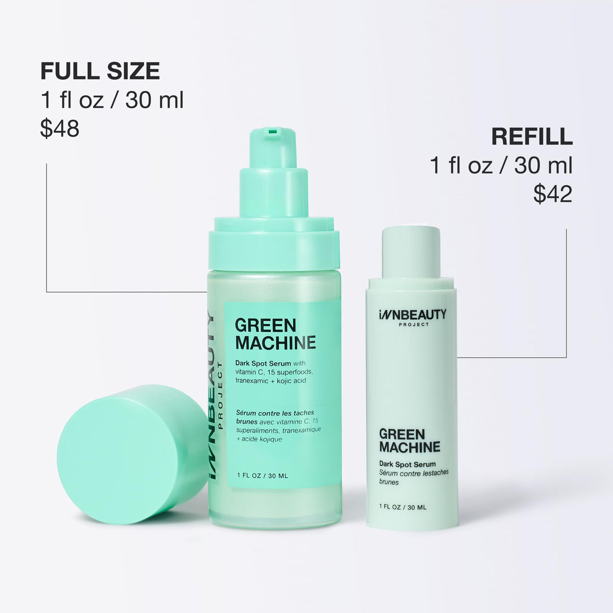 Innbeauty Project refill pod close-up highlighting sustainable design
