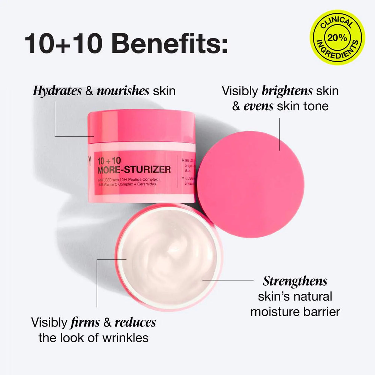 Innbeauty Project label ingredients detail showing active vitamin C peptides and ceramides