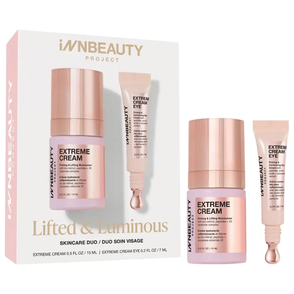 Innbeauty Project front packaging showing travel skincare duo and gift presentation