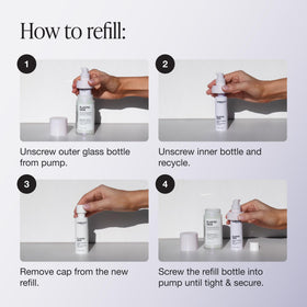 Innbeauty Project 30ml refill in hand to show compact size and travel convenience