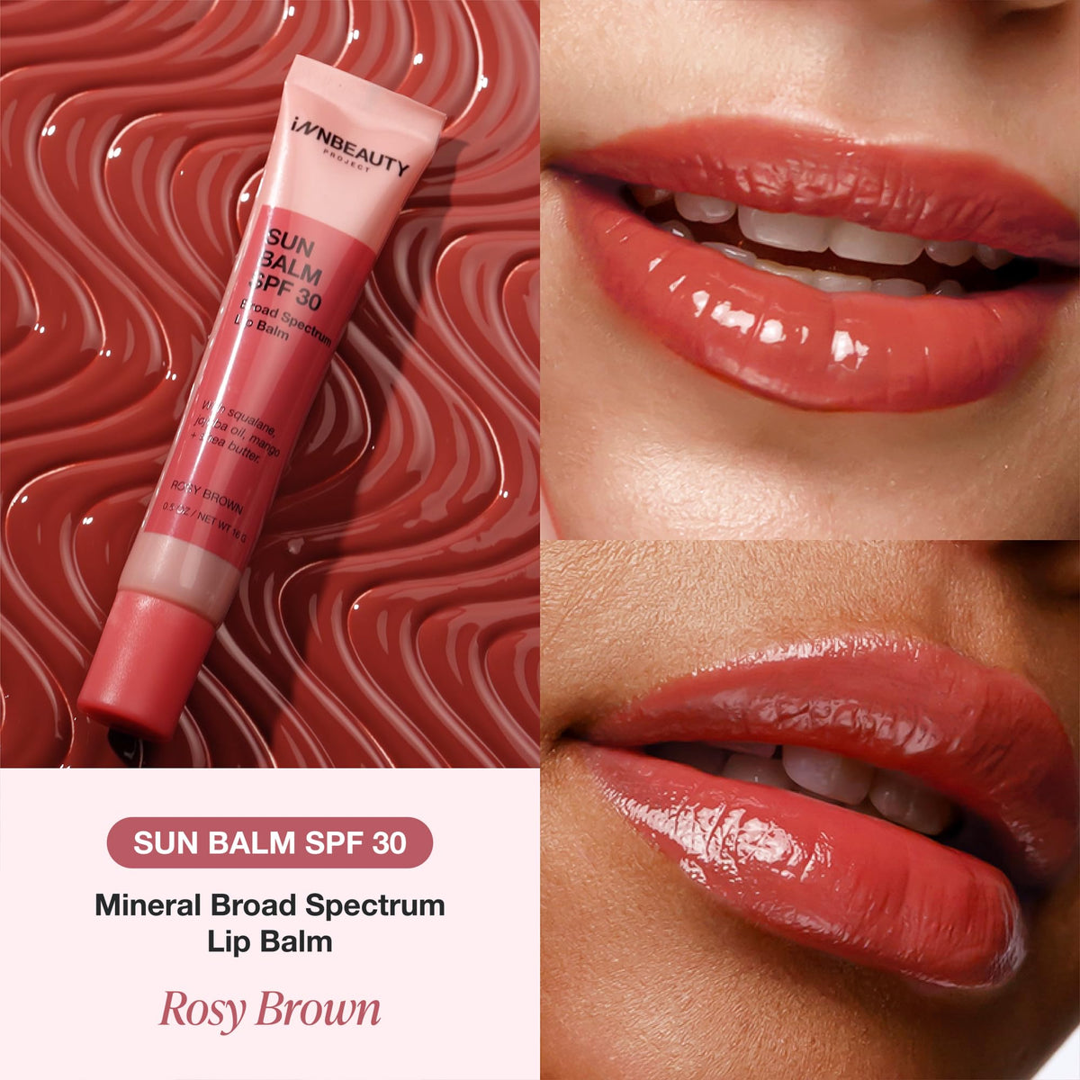 Innbeauty Project close-up texture of balm gliding smooth for hydrated lips