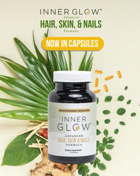 Inner Glow capsule close-up highlighting smooth texture and purity