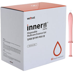 Innergarm Wettrust front packaging showing 60 applicators and product benefit