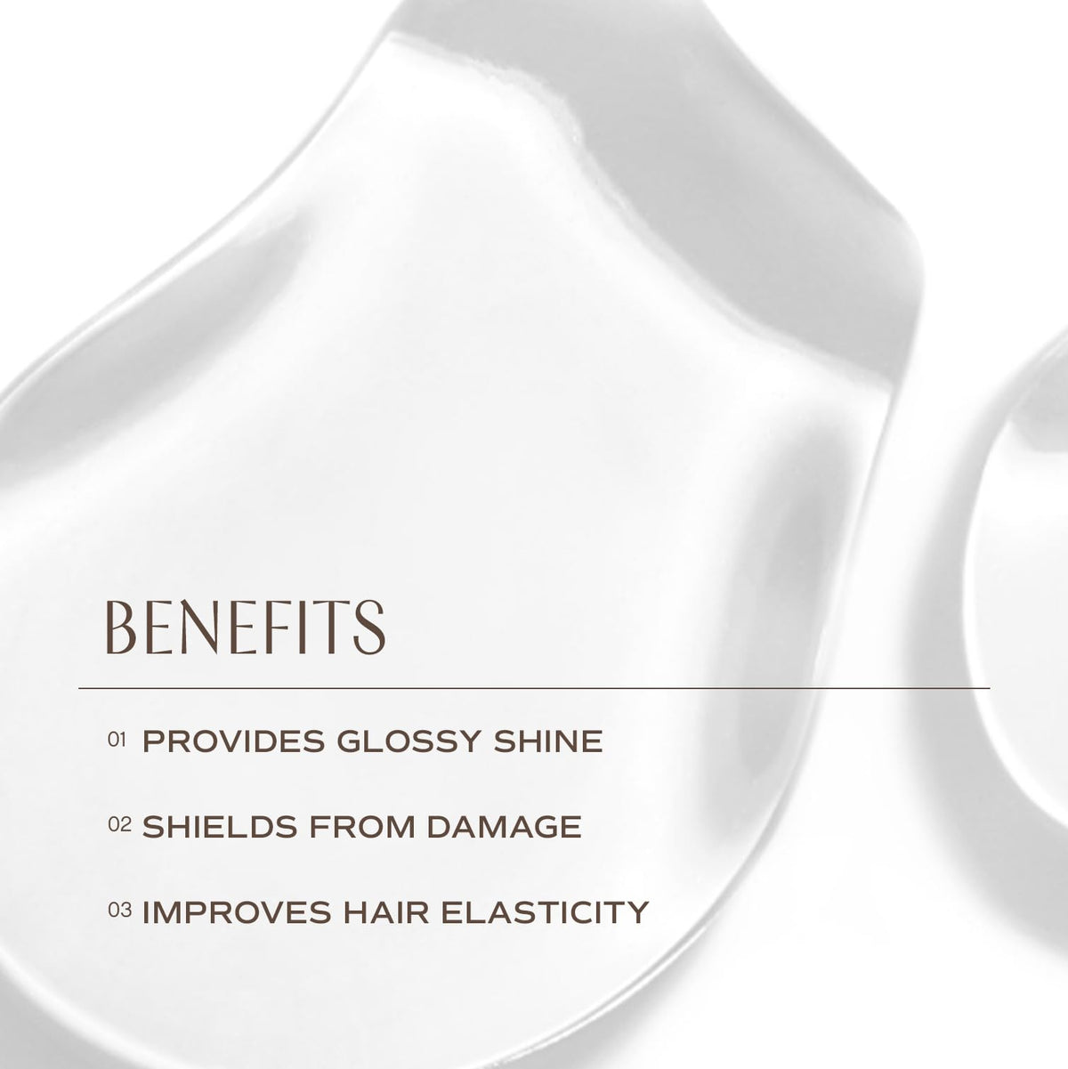 INNERSENSE being smoothed through dry hair to add shine and tame frizz