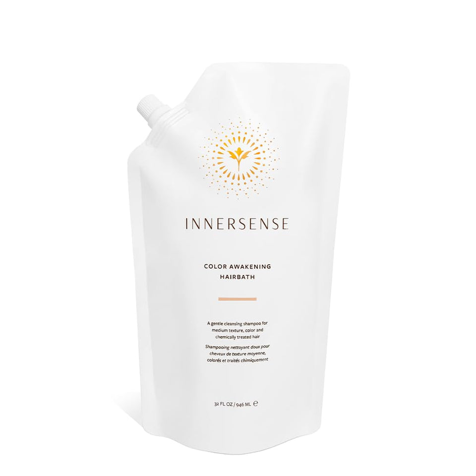 INNERSENSE 32oz refill pouch front view showing label and eco-save benefit