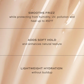 INNERSENSE cream on hair strand detail demonstrating frizz control benefit