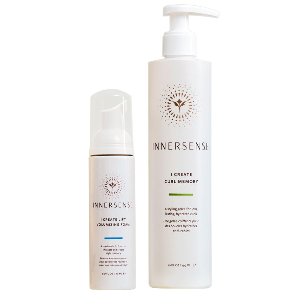 INNERSENSE curl memory front packaging showing product and benefit of curl definition