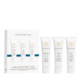 INNERSENSE front packaging trio showing compact travel sizes for easy styling