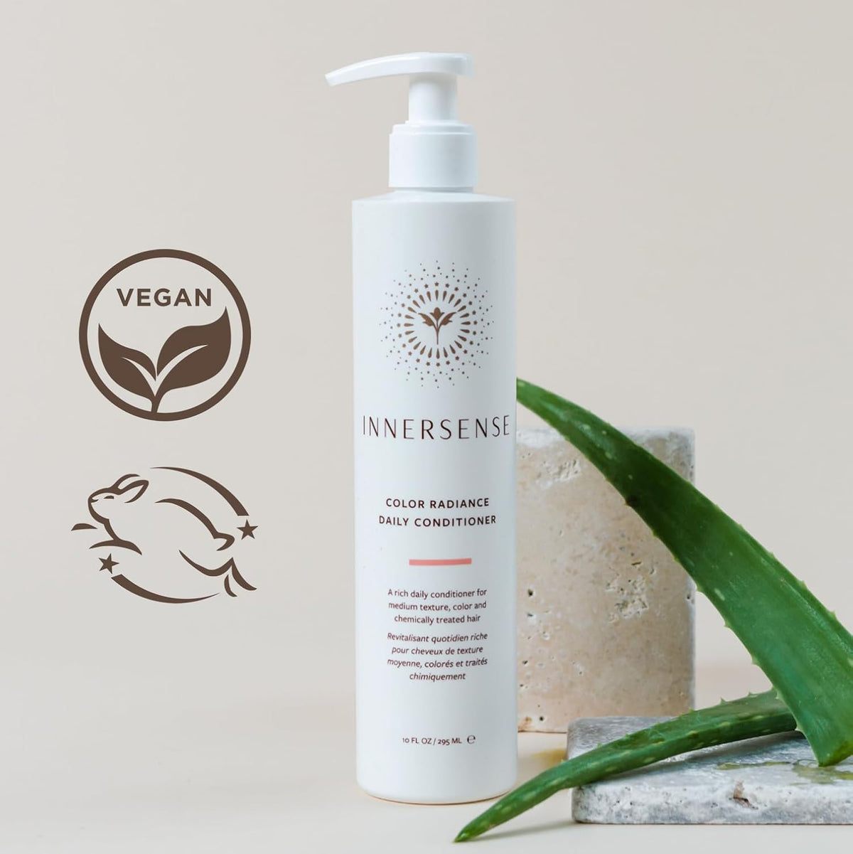 INNERSENSE duo on bathroom shelf styled for natural clean routine