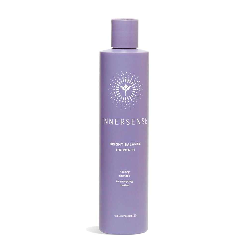 INNERSENSE front bottle showing label and purple shampoo benefits