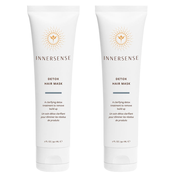 INNERSENSE front packaging showing detox mask jars and clean branding benefits