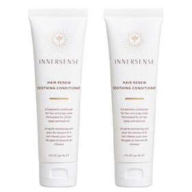 INNERSENSE front packaging showing two travel conditioner tubes and clean ingredient messaging