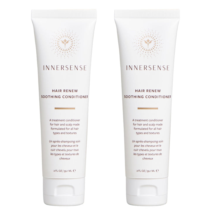 INNERSENSE front packaging showing two travel conditioner tubes and clean ingredient messaging