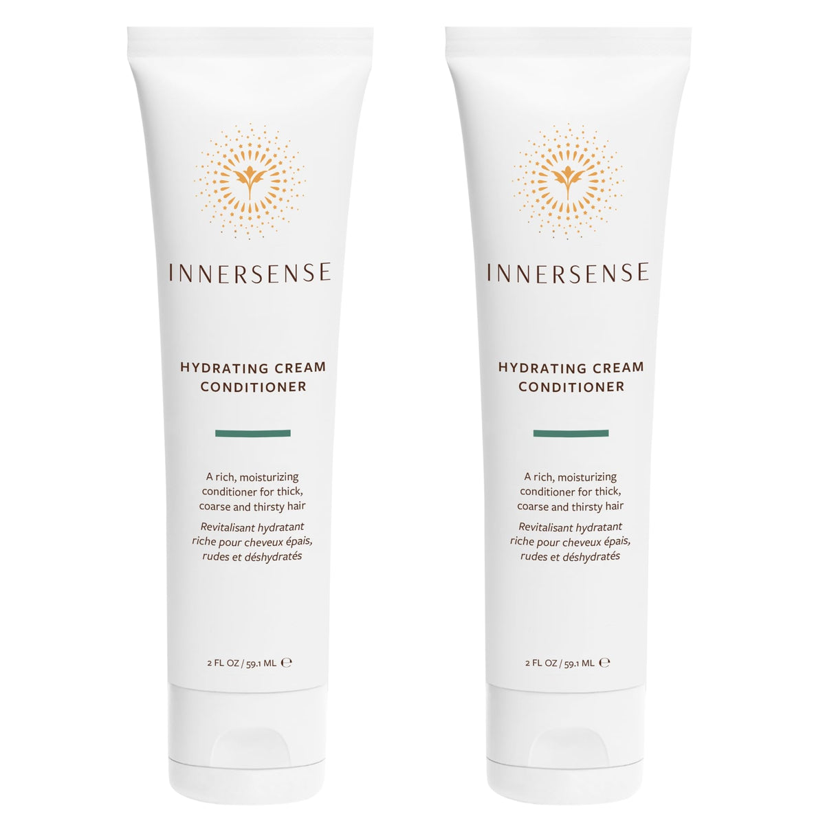 INNERSENSE front packaging showing hydrating cream conditioner for travel convenience
