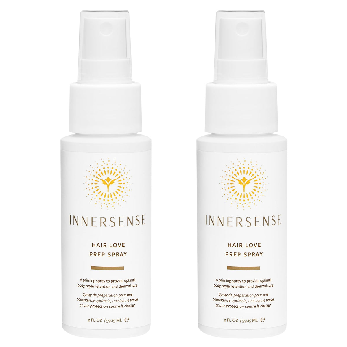 INNERSENSE front packaging showing two bottles and clean beauty benefit