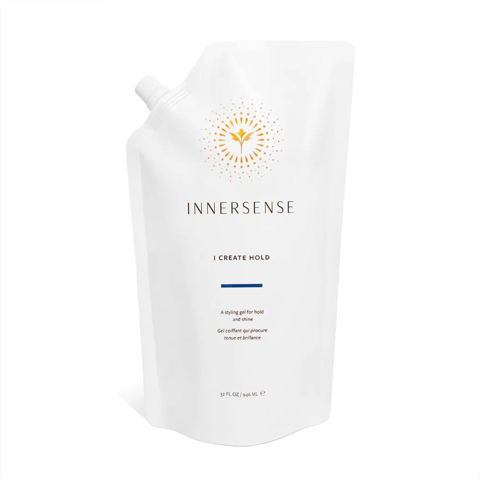 INNERSENSE refill pouch front view showing label and capacity, supports sustainable refill