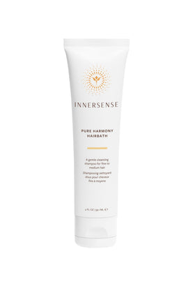 INNERSENSE Pure Harmony Hairbath close-up bottle showing ingredient detail benefit