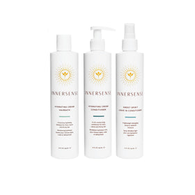 INNERSENSE hydrate trio front packaging showing three 10 fl oz bottles and benefits