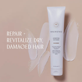 INNERSENSE jojoba and tamanu oils pouring to restore hair hydration