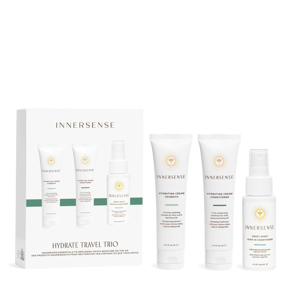 INNERSENSE trio front packaging showing compact travel set benefits