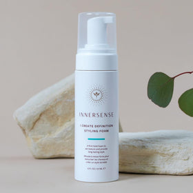 INNERSENSE bottle on bathroom shelf in natural routine for clean styling