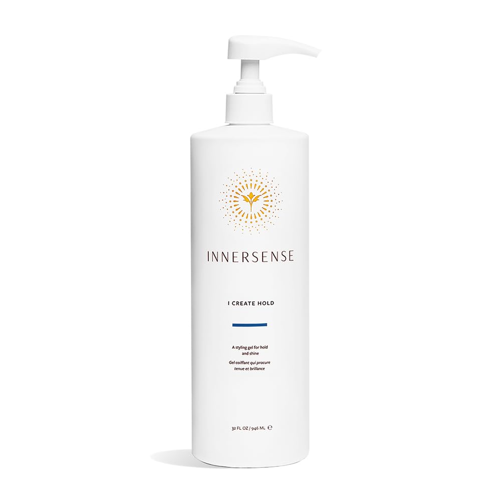 INNERSENSE pump bottle front view showing product and salon-ready size
