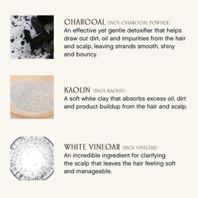 INNERSENSE label closeup listing charcoal, kaolin clay, and organic vinegar benefits
