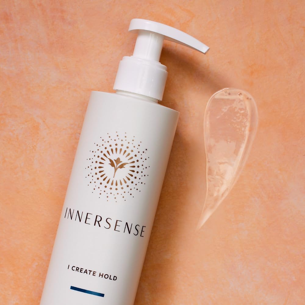INNERSENSE bottle styled on bathroom counter in lifestyle scene, suggests daily routine use