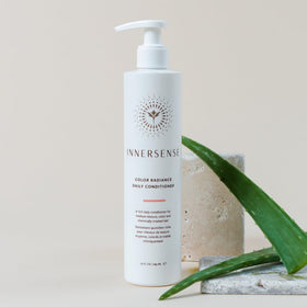 INNERSENSE conditioner on bathroom shelf for clean-beauty lifestyle