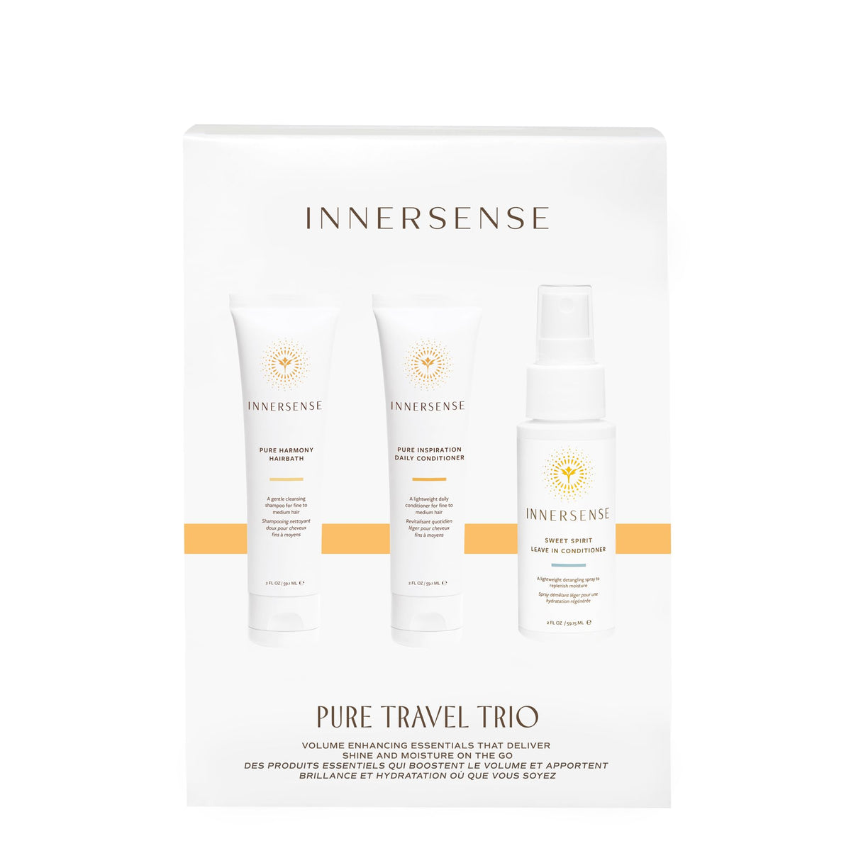INNERSENSE haircare used outdoors on beach showing frizz control benefit