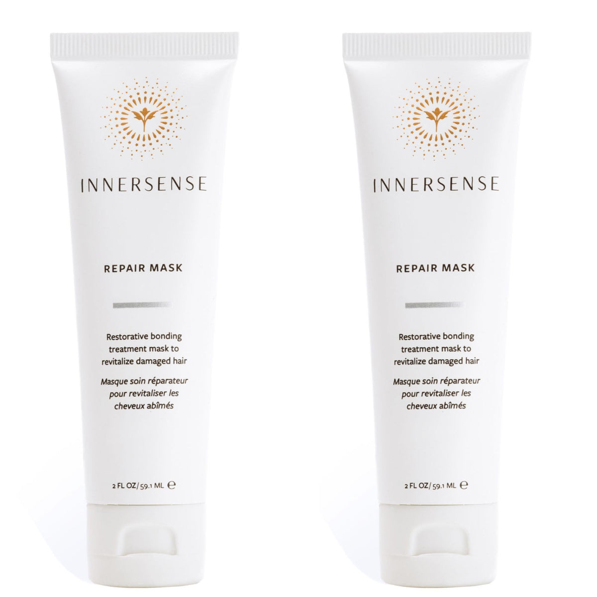 INNERSENSE front packaging showing restorative repair mask and clear labeling benefits