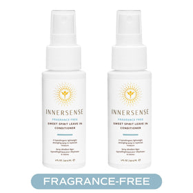 INNERSENSE spray nozzle close-up demonstrating easy mist application for even detangling