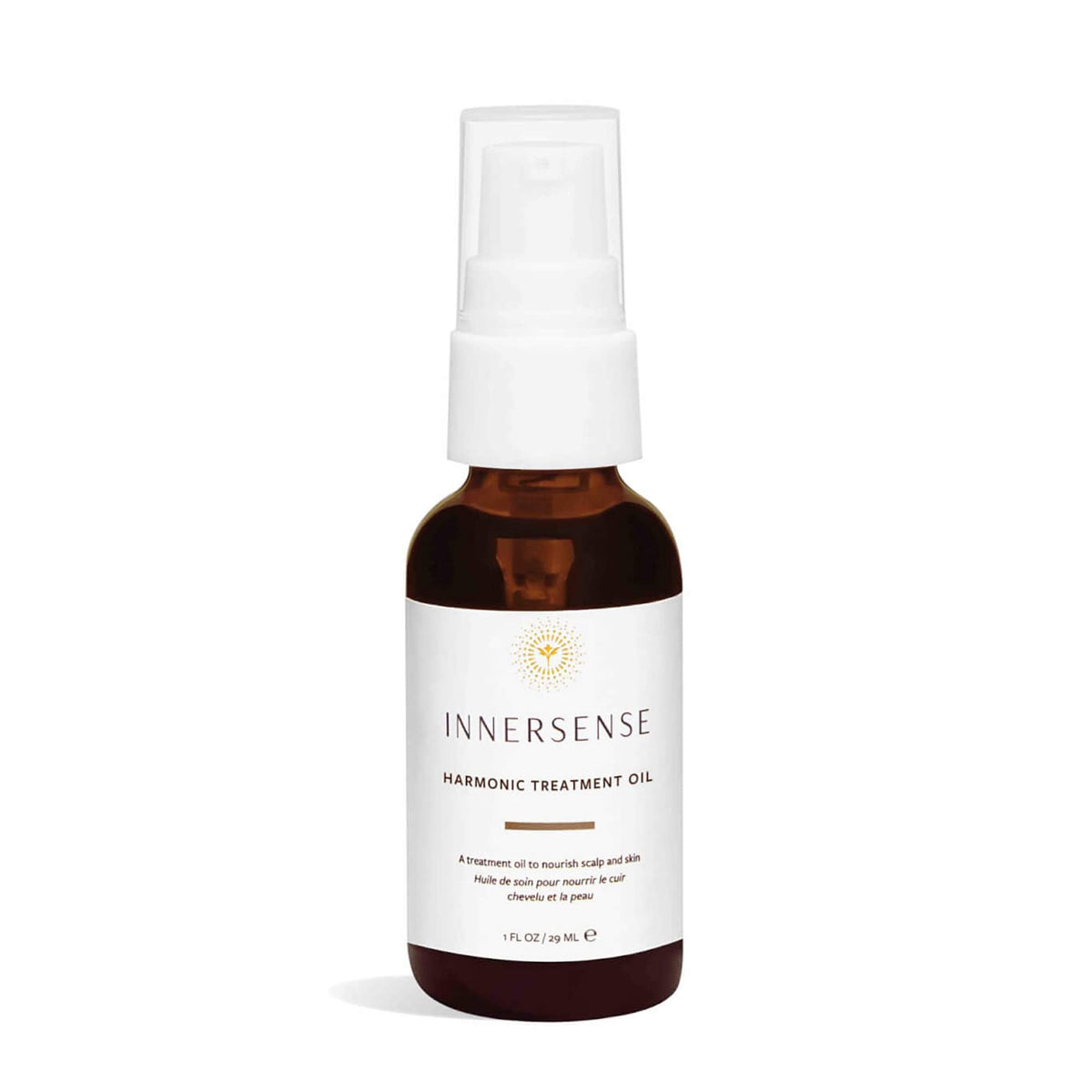 INNERSENSE front bottle showcasing clean organic treatment oil and brand clarity