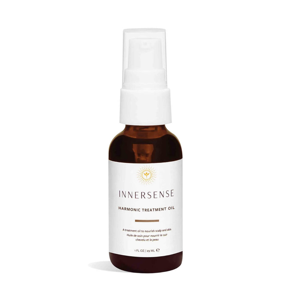 INNERSENSE front bottle showcasing clean organic treatment oil and brand clarity