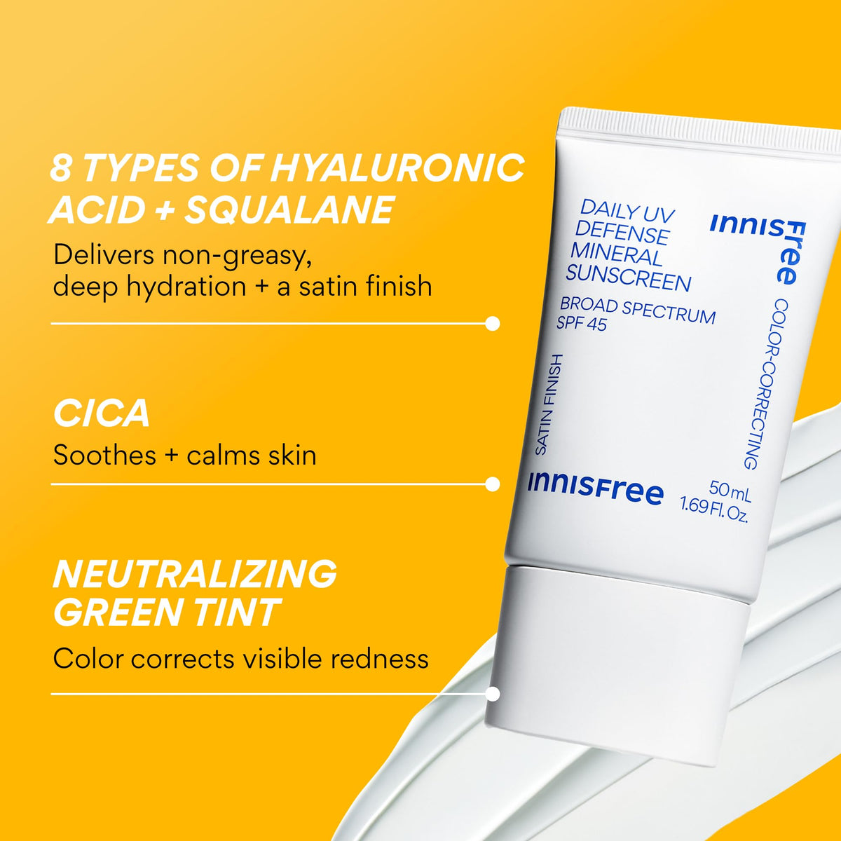 innisfree application demonstration using three-finger method for even coverage
