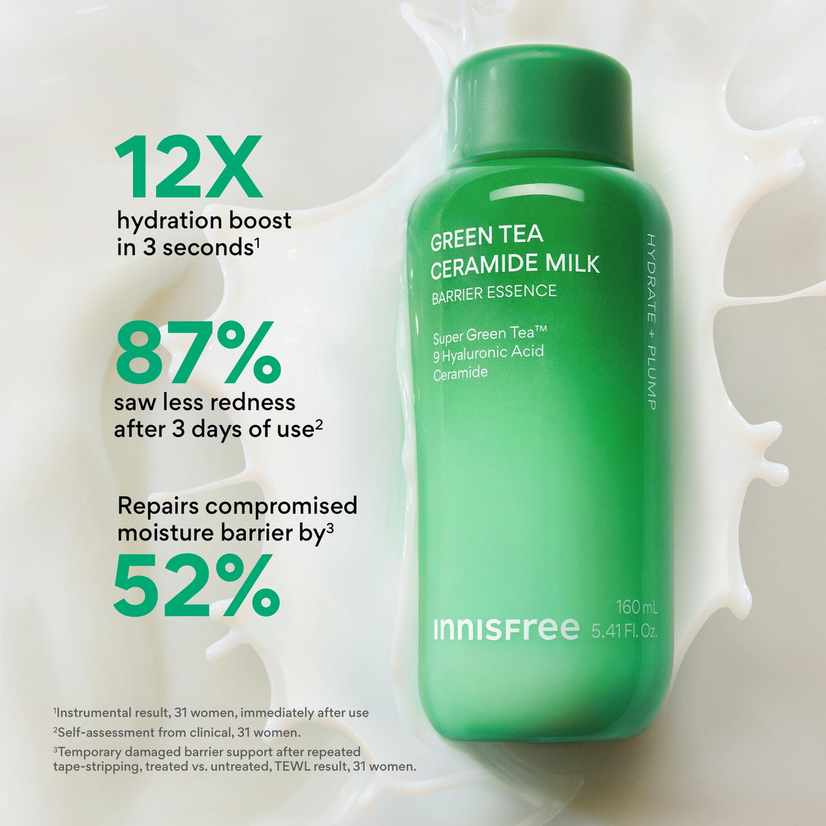 innisfree applied on hand absorbing fast for instant hydration