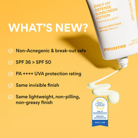 innisfree applying sunscreen on face for smooth makeup-ready base
