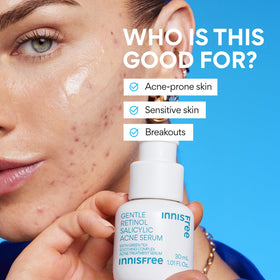 innisfree before and after texture comparison showing reduced blemishes