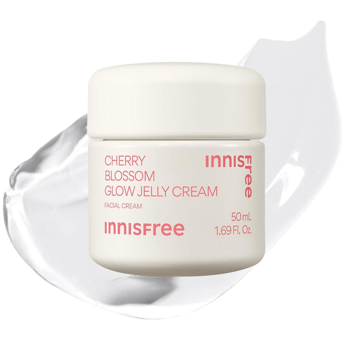innisfree jar front view showing product and brand, highlights lightweight hydration