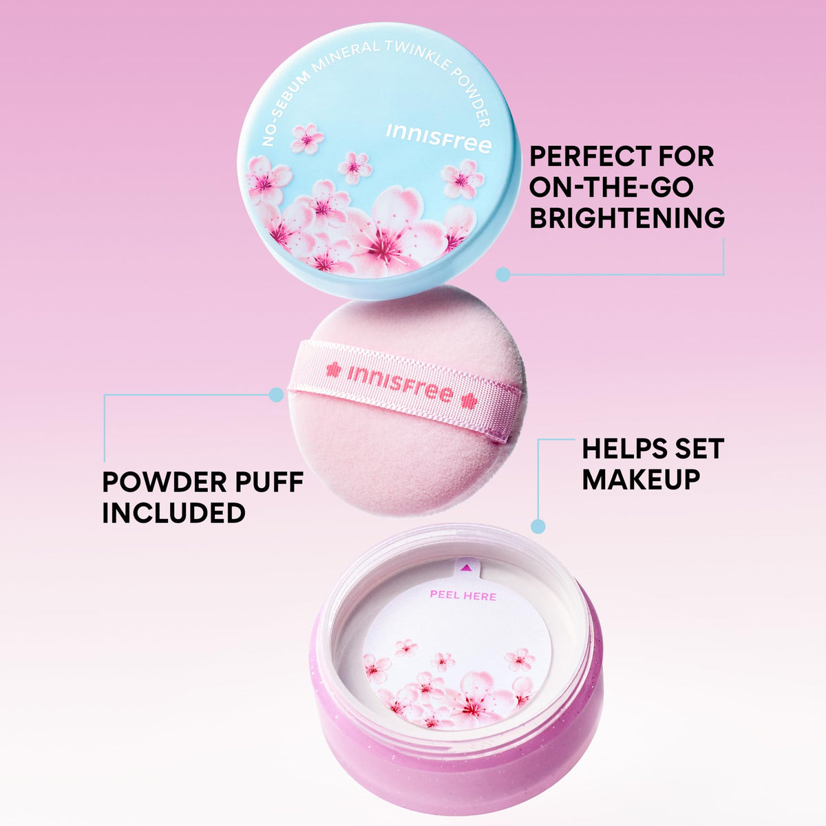 innisfree cherry baby pink swatch showing gentle brightening and cool undertone lift